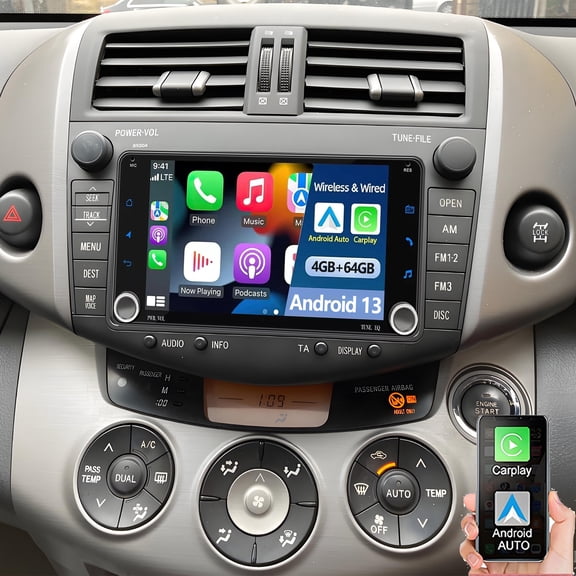 Gsuatey Car Stereo Radio for Toyota RAV4 2006-2012, Android 13 7 IPS Touch Sreen Head Unit with Wireless Carplay Android Auto,Bluetooth,WiFi,GPS,FM/RDS,Backup Camera
