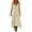 A Beige, variant on Dresses for Women Women's Summer V Neck Dress Women's V-Neck Solid-Color Casual Long-Sleeved Short Dress Black L