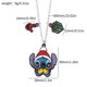 thumbnail image 3 of Collar de dibujos animados de Lilo & Stitch de Disney, colgante de insignia de Metal de puntada de Navidad, accesorios de joyería Kawaii, 1 pieza, 3 of 5