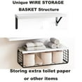 thumbnail image 6 of 16" Wall-Mounted Floating Shelves W/Triangle Bracket & Frame, Rustic Decor Set of 2+1 White Wood Storage Shelf for Livingroom Kitchen Bedroom, Bathroom Shelves Over The Toilet, 6 of 7
