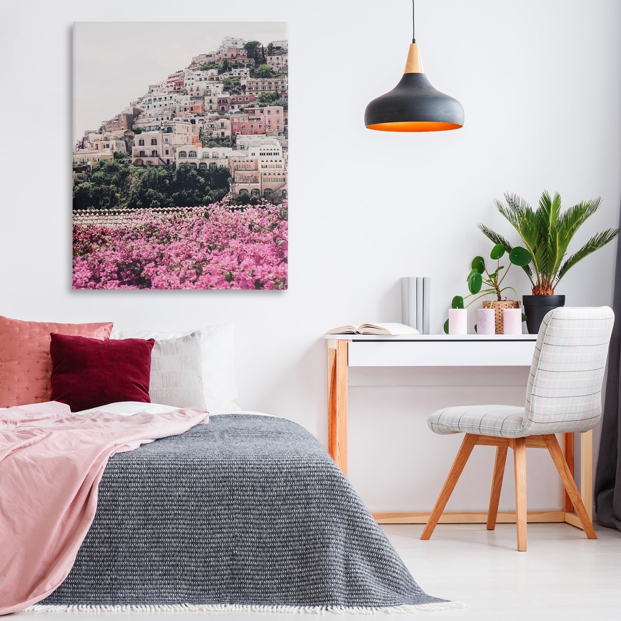 Stupell Industries Positano Town Architecture Cities & Countries Photography Wrapped Canvas Art Print Wall Art, 36 x 48