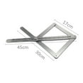 thumbnail image 3 of Stainless Steel Multi-Angle Corner Angle Finder Protractor | Aluminum Alloy Construction | Adjustable Metal Knobs | Precise Internal & External Angles | 38cm Ruler | DIY Wood Tile Cutting Tool, 3 of 9