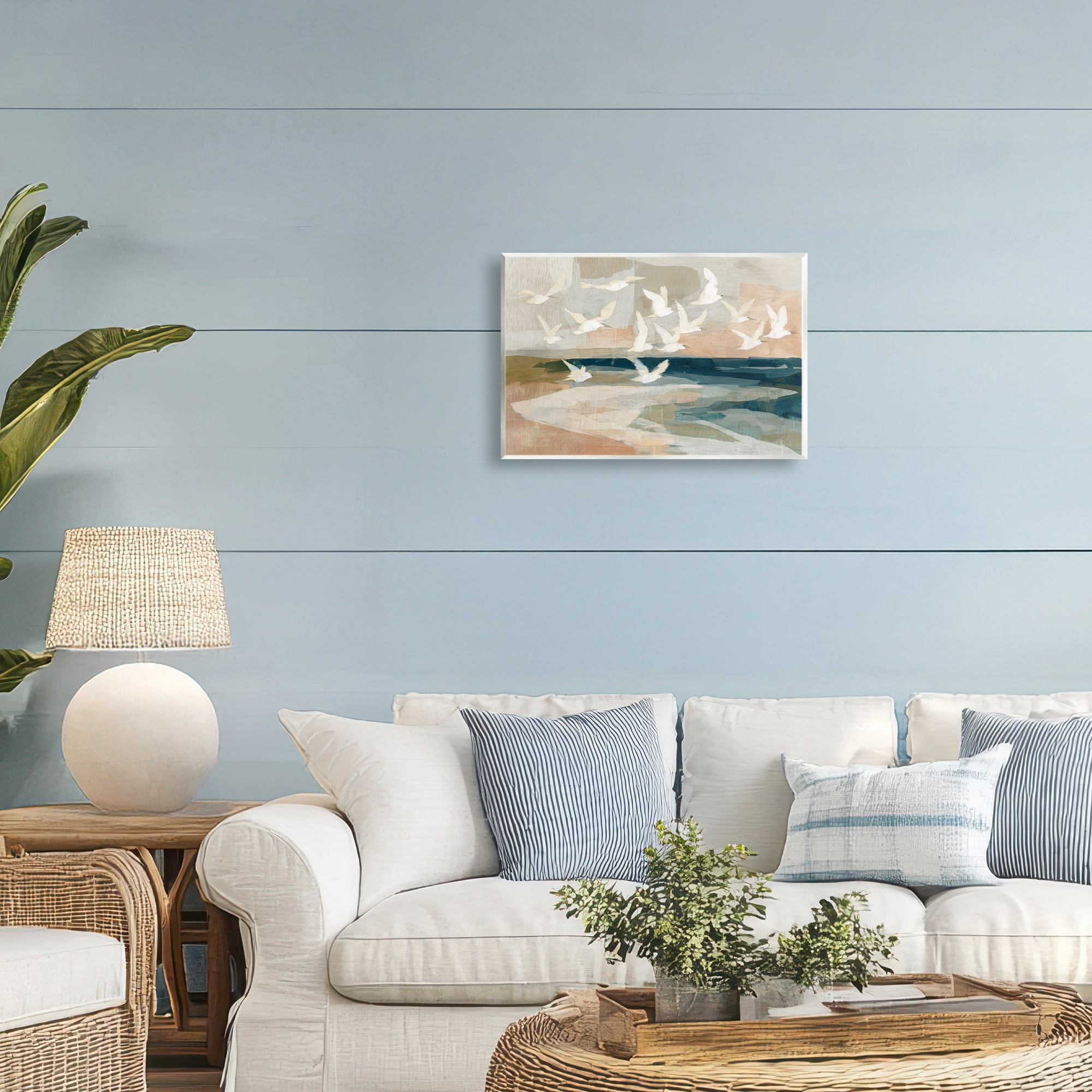 Stupell Industries Birds in Flight Over Water Wall Plaque Art, design by Chromatic Storm Studio
