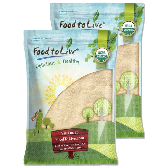 Organic Italian Semolina Flour, 16 Pounds — Non-GMO,  Raw, Vegan