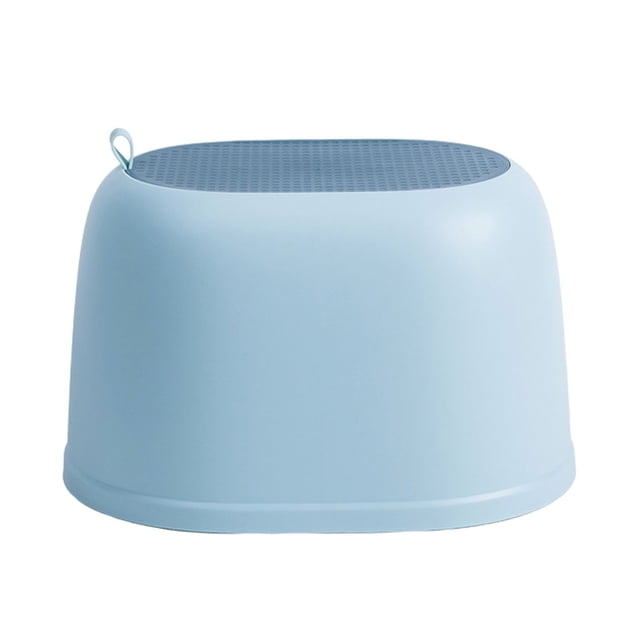 Naiovety Taburete pequeño para el hogar - Compacto y versátil para varios usos Fácil de apilar y fácil de recibir El óvalo es seguro Conjuntos de muebles de dormitorio bebe azul