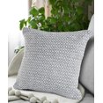 thumbnail image 6 of Ox Bay Hampton 18" x 18" Gray/White Geometric Cotton Adult Decorative Throw Pillow Cover, 6 of 9