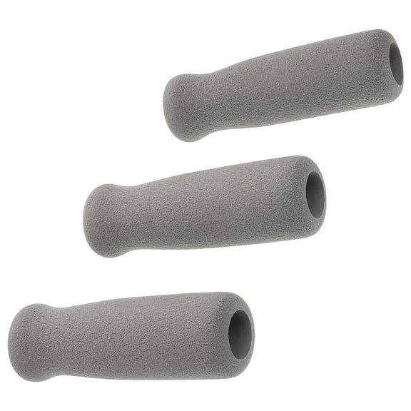 Soimiss 3PCS Replacement Cane Grip with Non Slip Sponge Handle Grey for Elders