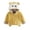Yellow, variant on Kids Cute Bear Face Hooded Jacket Full Zip Warm Plush Winter Coat with Ears and Pockets for School and Holiday Wear