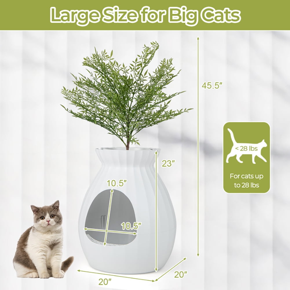 Spaco Cat Tree, 547 Inch Tall Cat Tree Tower Top Perch Cat Bed with Metal Frame-White, Cat House with Platform Bed, Large Cozy Condo