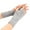 Gray, variant on Unisex Diamond Cable Knit Fingerless Wrist Cuffs Elastic Soft Half Finger Gloves for Typing Office Daily Casual Winter Wear Black One Size