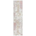 thumbnail image 2 of SAFAVIEH Bayside Everard Abstract Polyester Machine Washable Runner Rug, Ivory/Gray Pink, 2'2" x 8', 2 of 13