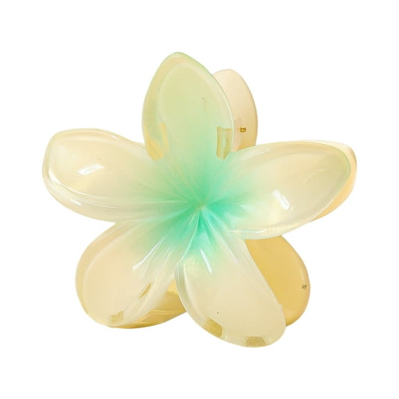Tkrady Flower Claw Clip for Women, Hawaiian Plumeria Hair Clip,Preppy Flower Hair Clips, Hibiscus Hair Clip, Hawaii Hair Accessories for Thick Hair, Gifts for Women Teen Girls