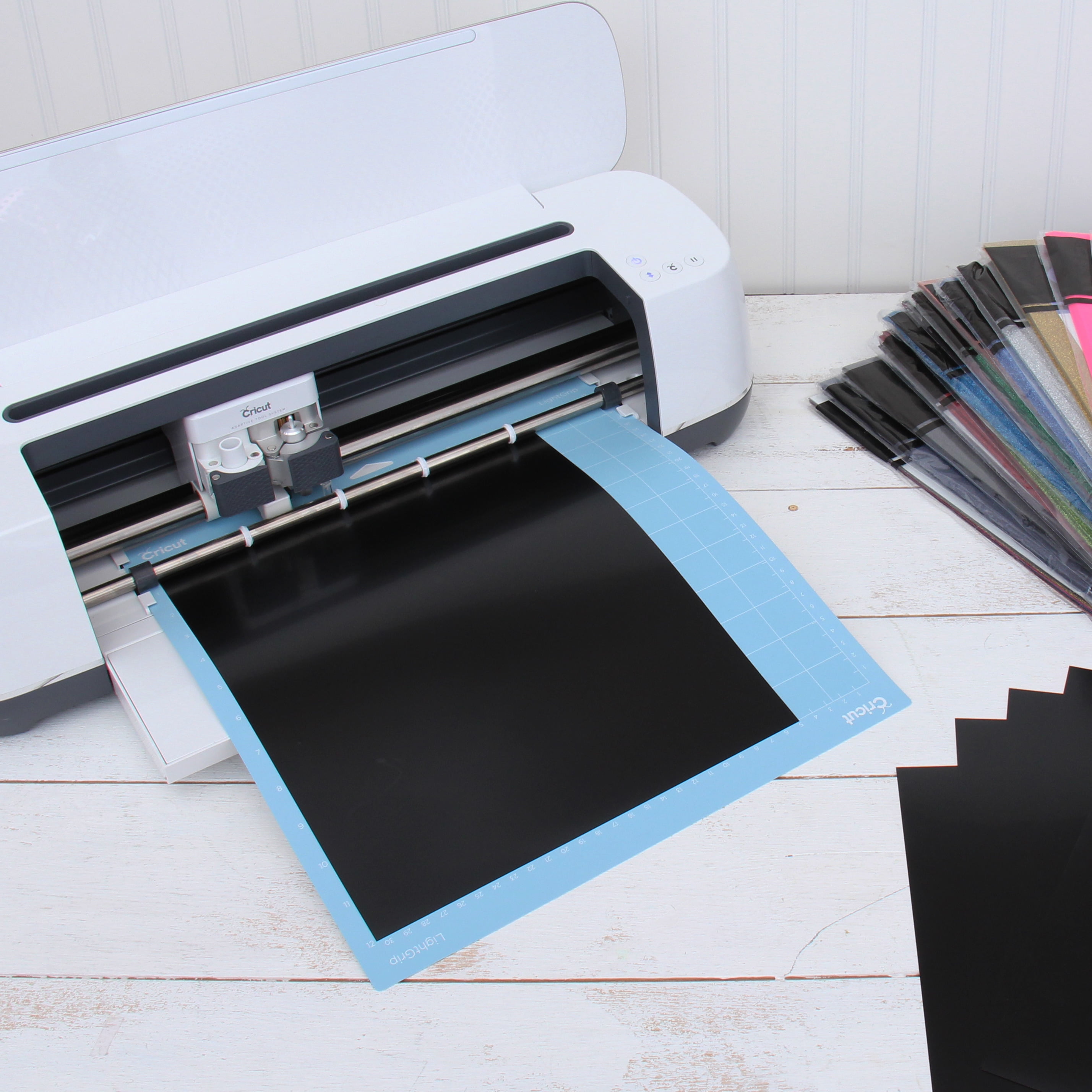 Threadart Black 10" x 12" Heat Transfer Vinyl Precut Sheets | Solid Colors | 15 Sheets | Compatible with Cricut Silhouette and Cameo |&nbsp;HTV