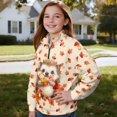 thumbnail image 4 of FUIALDOLG Fall Maple Leaf Hedgehog Sweatshirt Girls Clothes Long Sleeve Crewneck Hoodies Sweatshirts Comfortable Pullover Tops，13-14Years, 4 of 8