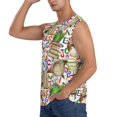 thumbnail image 3 of Balery Owl Back To School Camisetas sin mangas para hombre, absorbe la humedad y protege contra el mal olor.-3X-Large, 3 of 7