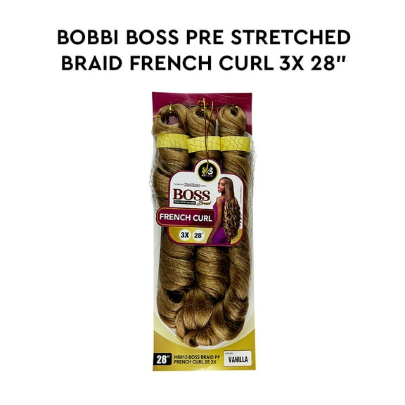 Bobbi Boss Jumbo Braid Pre-Stretched French Curl 3x 28" ( 1 Jet Black )