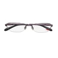 thumbnail image 2 of NEW PUMA 15364 GIGA MENS/WOMENS DESIGNER HALF-RIM LAVENDER ADULT SIZE CASUAL VISION CARE FRAME DEMO LENSES 51-16-135 SPRING HINGES EYEGLASSES/SPECTACLES, 2 of 9