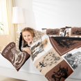 thumbnail image 4 of Feelyou Hippie Tribal Cowboy Bedding Comforter Set, Gothic Western Skeleton Twin Comforter Sets, Teens Kids Boys Girls Reversible Bedding Set, Microfiber Bedroom Decor, 2pcs, 4 of 8