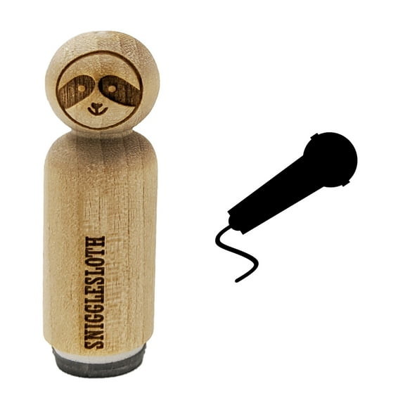 Microphone Solid Rubber Stamp for Scrapbooking Crafting Stamping - Mini 1/2 Inch