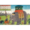 thumbnail image 2 of Vintage Elephant 18x13 White Modern Wood Framed Museum Art Print Titled - Elephant Taking a Lunch Break, 2 of 4