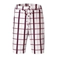 thumbnail image 3 of Pxiakgy mens shorts Men Casual Plaid Printed Business Mid Waist Stretch Drawstring Shorts With Pockets Men Casual Shorts Red + M, 3 of 6