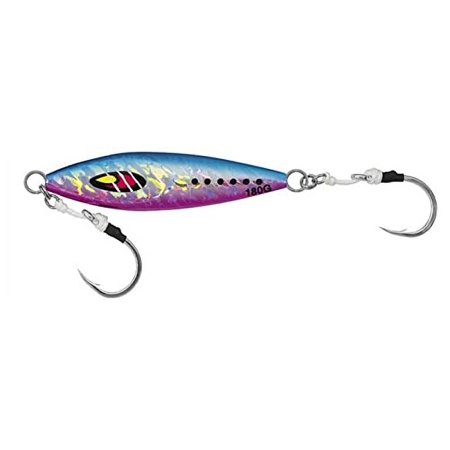 UPC: 0043178043172 | Daiwa MRS220G02 Mr. Slow Metal Jig Color: Blue Pink  7 3/4 oz.  Hook
