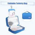 thumbnail image 2 of Unique Bargains Travel Toiletry Bag Hanging Makeup Bag with Compartments Water-resistant Foldable Blue, 2 of 7
