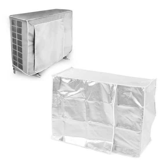 Air Conditioner Cover Outdoor, Waterproof Windproof AC Unit Cover, Sun AC Cover Outdoor Window AC Cover, Sliver