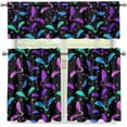 thumbnail image 3 of Halloween Bat Kitchen Curtains and Valances 3 Piece Set,Valance Curtains for Kitchen Windows Halloween Kitchen Curtains Tiers and Valances for Cafe Living Room Window Decoration, 3 of 5