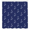thumbnail image 3 of Ambesonne Country Shower Curtain, Floral Pattern and Dot, 69"Wx70"L, Navy and White, 3 of 5