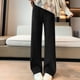 thumbnail image 1 of Pntutb Mujer Moda Invierno Cálido Sólido Casual Elástico Cintura Larga Pierna Ancha Pantalones Pntutb Pntutb-4170, 1 of 4