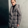 thumbnail image 4 of Chaqueta de plumón ligera de invierno para mujer para exteriores 2024 nueva parka gruesa sólida con capucha 90 plumón de pato blanco abrigo informal holgado cálido, 4 of 4