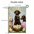 thumbnail image 3 of PHYHOO  Happy Easter Garden Flag Double Sided Outside, Easter Eggs Dogs Welcome Yard Outdoor Decoration White, 3 of 6