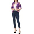 thumbnail image 3 of Allegra K Women's Open Front Floral Print Blazer, 3 of 7
