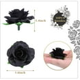 thumbnail image 2 of Naler 50 Pcs Black Stemless Roses Artificial Flowers Bulk,1.6" Small Silk Fake Rose Head for Crafts Wedding Halloween Party Home Decor, 2 of 6