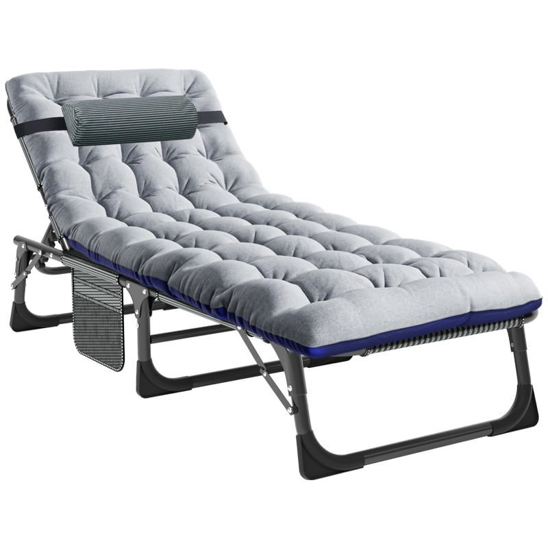 Gray Blue cotton pad + bed frame