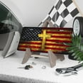 thumbnail image 3 of Cross on American Flag Front License Plate, Metal License Plate, Funny Standard Plates Personalized Novelty Decorative For Men/Women/Boys/Girls Car 6×12 Inch, 3 of 6