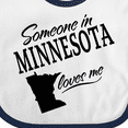thumbnail image 4 of Inktastic Someone in Minnesota Loves Me Boys or Girls Baby Bib, 4 of 4