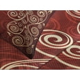 thumbnail image 4 of Ambesonne Burgundy Quilted Bedspread Set 3 Pcs, Ombre Flower Swirl Ivy, Queen Size, Cream Ruby, 4 of 5