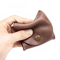 thumbnail image 3 of Bolsa de cuero estilo japonés, bolsa Kraft para monedas, mini bolsa para auriculares, pequeña bolsa de almacenamiento, 3 of 4