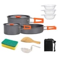 thumbnail image 1 of Juego de utensilios de cocina para acampar, kit de utensilios de cocina para acampar con olla liviana, juego de tazones para acampar al aire libre, mochilero, picnic al aire libre, 1 of 7