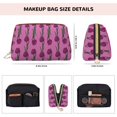 thumbnail image 5 of Naloa Tulips Flowers Leather Makeup Bag for Purse Travel, Portable Small Cosmetic Organizer for Women and Girls, Make up Bag with Zipper, 5 of 8