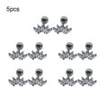 thumbnail image 3 of Sonducket Pendientes de circonita de 5 uds., accesorio de decoración elegante a la moda, pendientes pequeños, regalo de cumpleaños, decoración de Ropa, zapatos y accesorios Miscelánea Negro S Sonducket AP009683-14B, 3 of 6