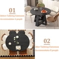 thumbnail image 4 of Round Dining Table Modern Extendable Dining Table with Removable Leaves for Kitchen, 4 of 9
