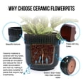 thumbnail image 2 of S-HOME Set of 3 Antique Bronze Ceramic Planters, 15" 12" 9"  Modern Flower Pots for Indoor/Outdoor, 2 of 13