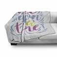 thumbnail image 3 of Once upon a Time Soft Flannel Fleece Throw Blanket, Doodle Style Calligraphy with Pastel Lines Fairy Tale Phrase, Cozy Plush for Indoor and Outdoor Use, 50" x 60", Multicolor, by Ambesonne, 3 of 6
