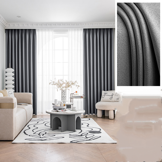 Blackout Grommet Curtain, Home Decoration, Super Soft Insulation, Suitable For Bedroom-QIUPING