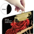 thumbnail image 3 of FMSHPON Gothic Skeleton Skull Red Rose Flower Clipboard Hardboard Wood Nursing Clip Board and Pull for Standard A4 Letter 13x9 inches, 3 of 7