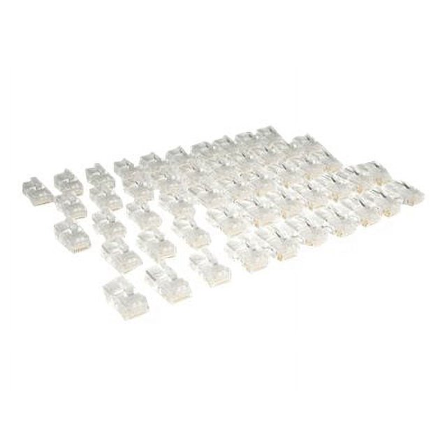 Eaton Tripp Lite Series Cat5e Cat5 RJ45 Connecteurs Modulaires en Ligne Standard Lot de 50 TAA - Connecteur Réseau - RJ-45 (m) - Chat 5E - String (Lot de 50)
