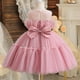 thumbnail image 1 of pink 766 Vestido de tul de cumpleaños con flores para niña pequeña, vestido de boda con lazo sin espalda, ropa de fiesta para niños, vestido rosa de princesa, vestidos con lazo pa, 1 of 5